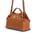 Borsa Livia in Vera Pelle – Disco Oro e Tracolla Regolabile - Stile Donna Bags