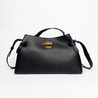 Borsa Livia in Vera Pelle – Disco Oro e Tracolla Regolabile - Stile Donna Bags