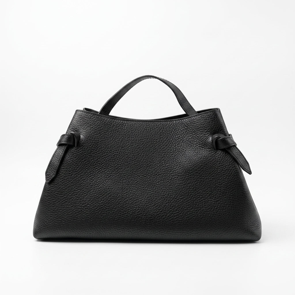 Borsa Livia in Vera Pelle – Disco Oro e Tracolla Regolabile - Stile Donna Bags