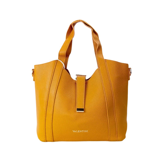 borsa-tote-valentini-sibi-in-pelle-giallo-senape-a-mano-857 - Stile Donna Bags