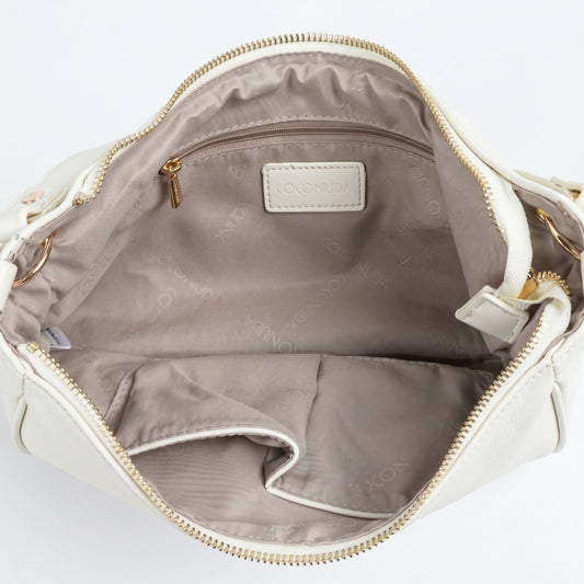 Borsa a tracolla Coconuda Lux con frange e dettagli dorati. by Stile Donna Bags