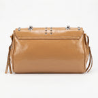 Rock Star Borsa a Patta in Ecopelle con Borchie Argentate Tracolla a Catena - Stile Donna Bags