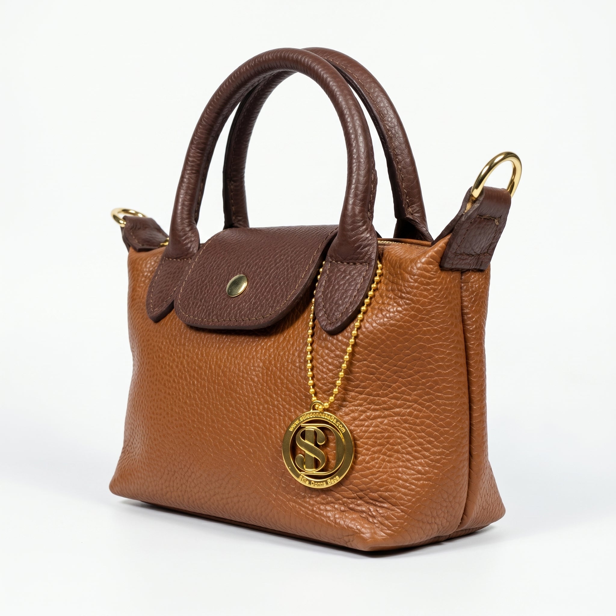 Venis mini borsa mano bicolore vera pelle – vista 4