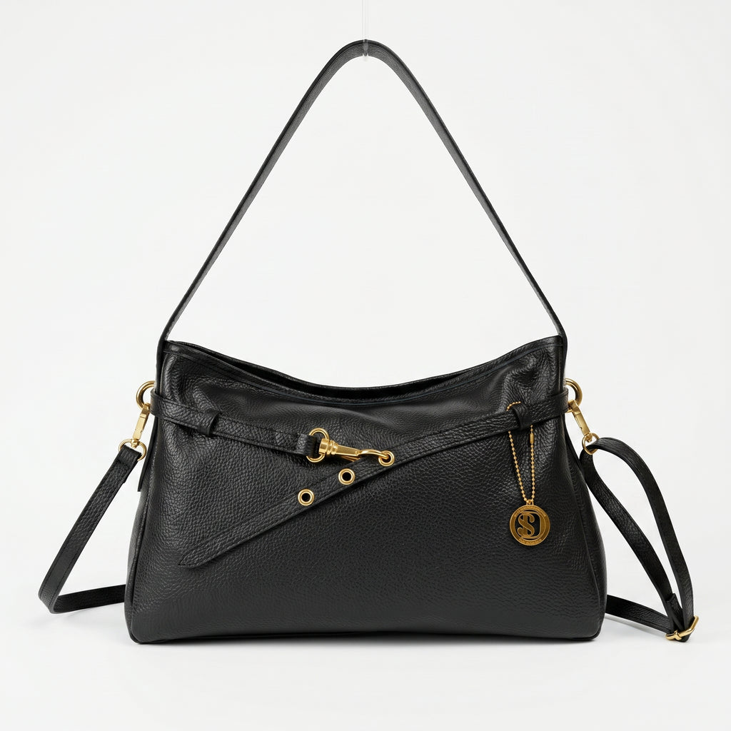 Allicia borsa a tracolla vera pelle made in Italy – vista 2