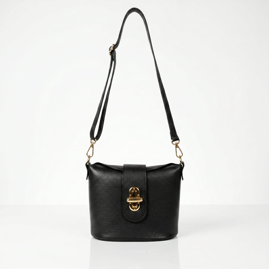Emma borsa donna vera pelle con chiusura a torsione – vista 7
