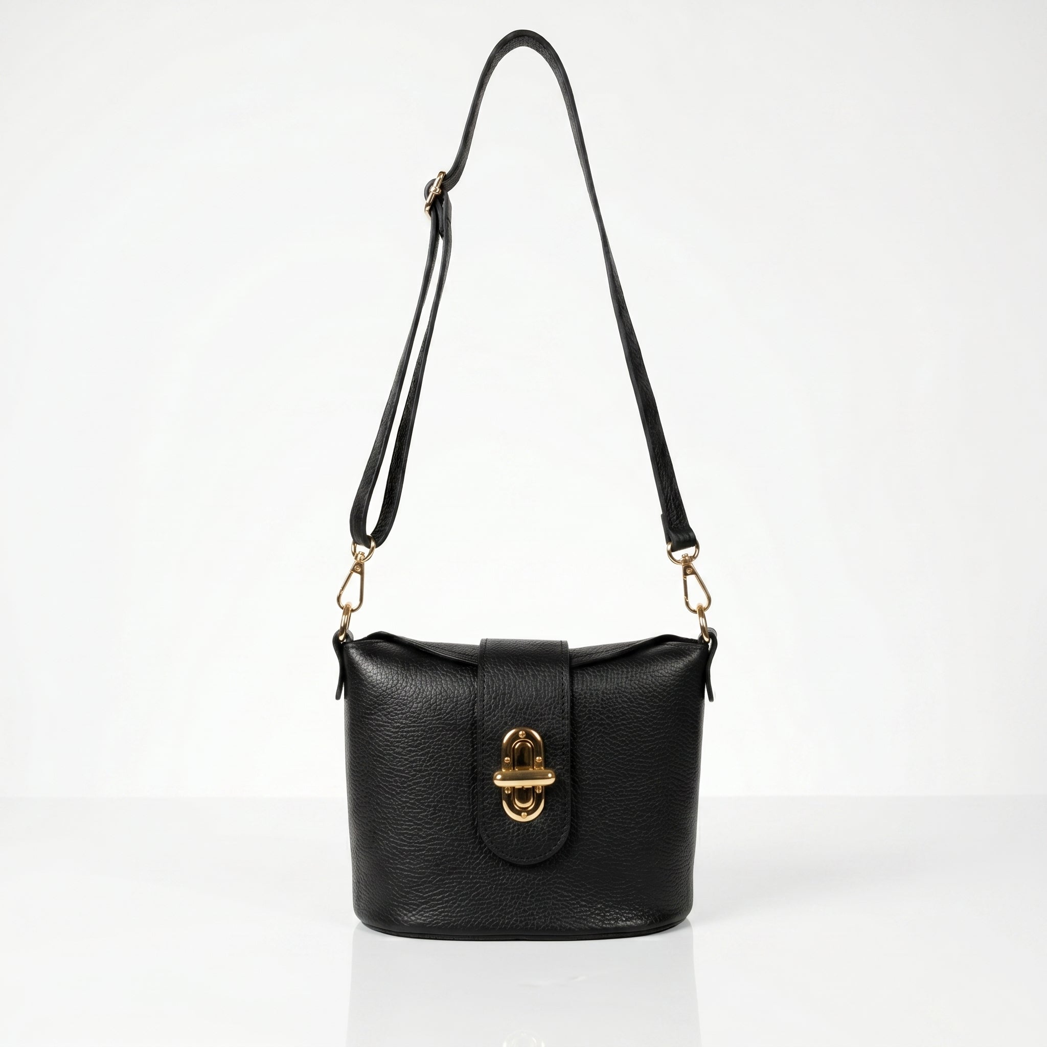 Emma borsa donna vera pelle con chiusura a torsione – vista 7