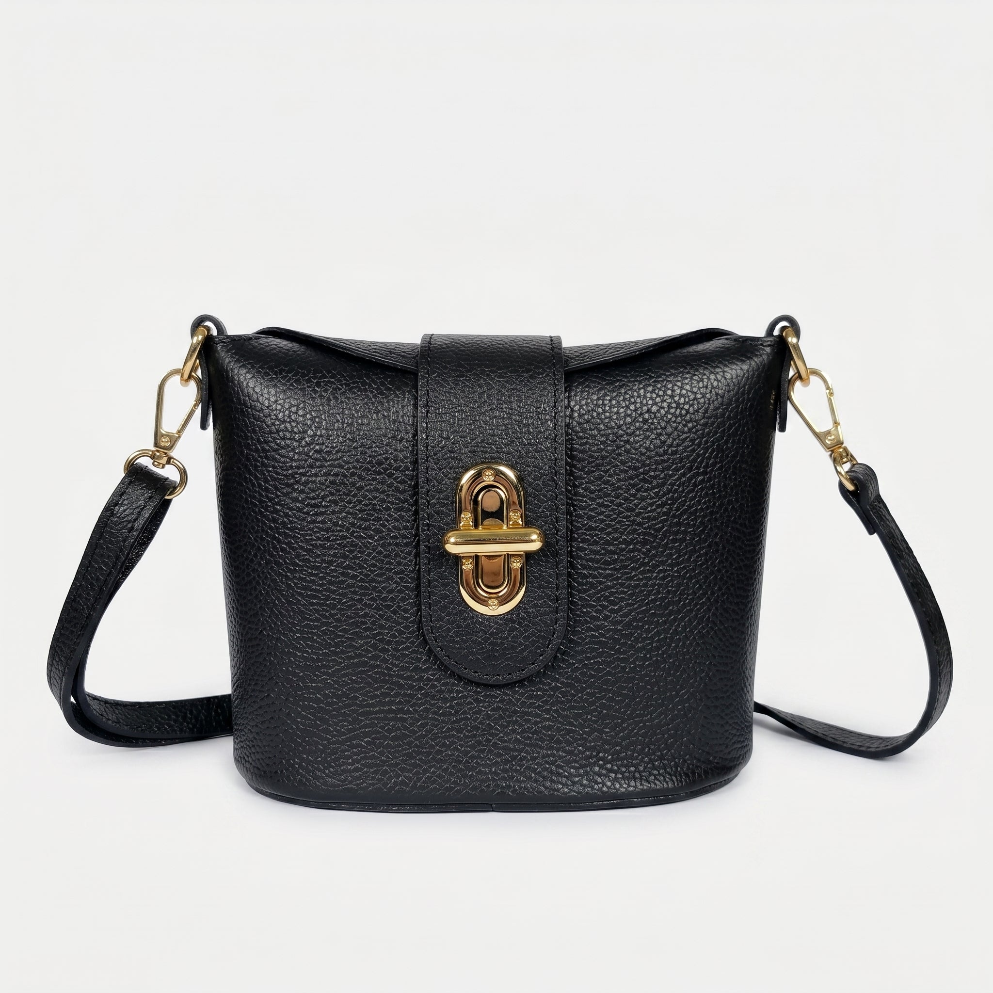 Emma borsa donna vera pelle con chiusura a torsione – vista 1