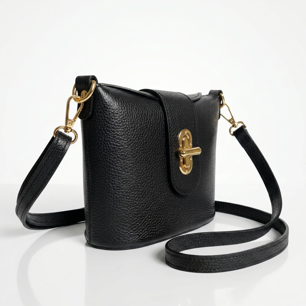 Emma borsa donna vera pelle con chiusura a torsione – vista 5