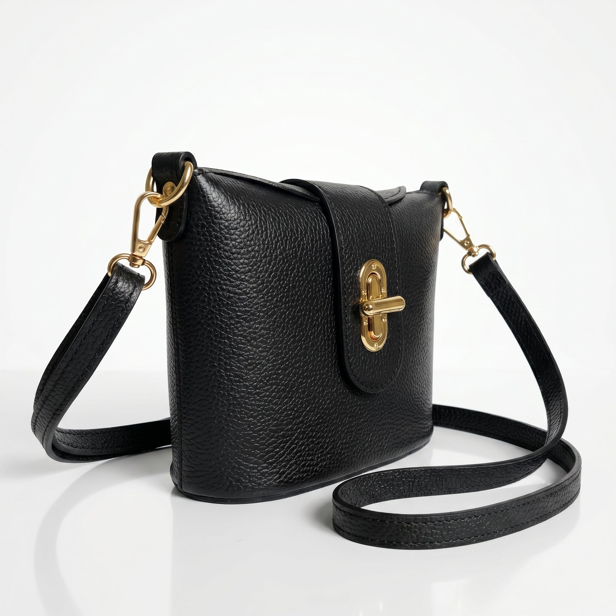 Emma borsa donna vera pelle con chiusura a torsione – vista 5