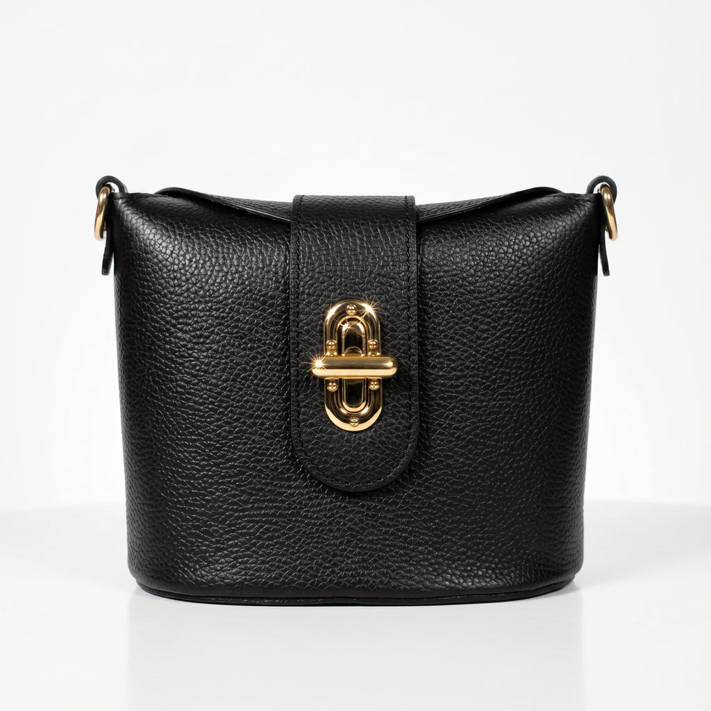 Emma borsa donna vera pelle con chiusura a torsione – vista 3