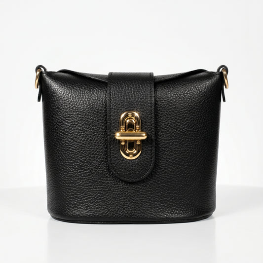 Emma borsa donna vera pelle con chiusura a torsione – vista 3