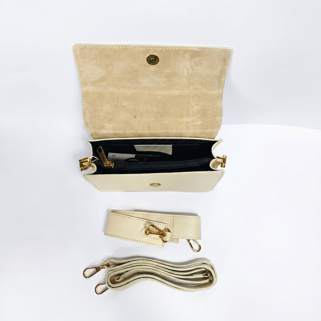 Luxe borsa a tracolla vera pelle con chiusura magnetica – vista 5