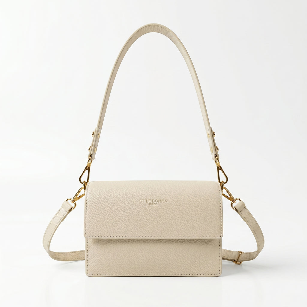 Luxe borsa a tracolla vera pelle con chiusura magnetica donna – vista 1