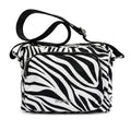Borsa Coconuda Zebrata in Nylon con Stampa Animalier