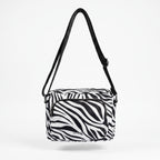 Borsa Coconuda Zebrata in Nylon con Stampa Animalier