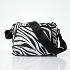 Borsa Coconuda Zebrata in Nylon con Stampa Animalier