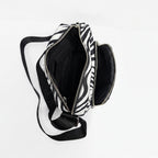 Borsa Coconuda Zebrata in Nylon con Stampa Animalier