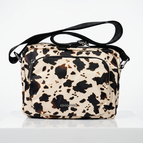 Borsa Coconuda Zebrata in Nylon con Stampa Animalier