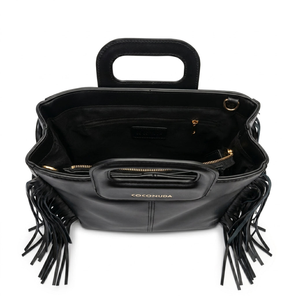 Coconuda Borsa Tote con Frange – Manico Strutturato e Tracolla Removibile - Stile Donna Bags