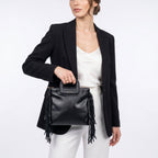 Coconuda Borsa Tote con Frange – Manico Strutturato e Tracolla Removibile - Stile Donna Bags