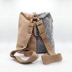 Dask Zaino in Denim con Stampa e Dettagli in Metallo Finitura Tono Oro - Stile Donna Bags