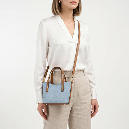 Ark Borsa a Tracolla in Vera Pelle Regolabile Rimovibile per Donne Moderne by Stile Donna Bags
