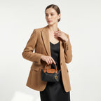 Venis Mini Borsa a Mano Bicolore in Vera Pelle con Patta e Ciondolo SD - Stile Donna Bags