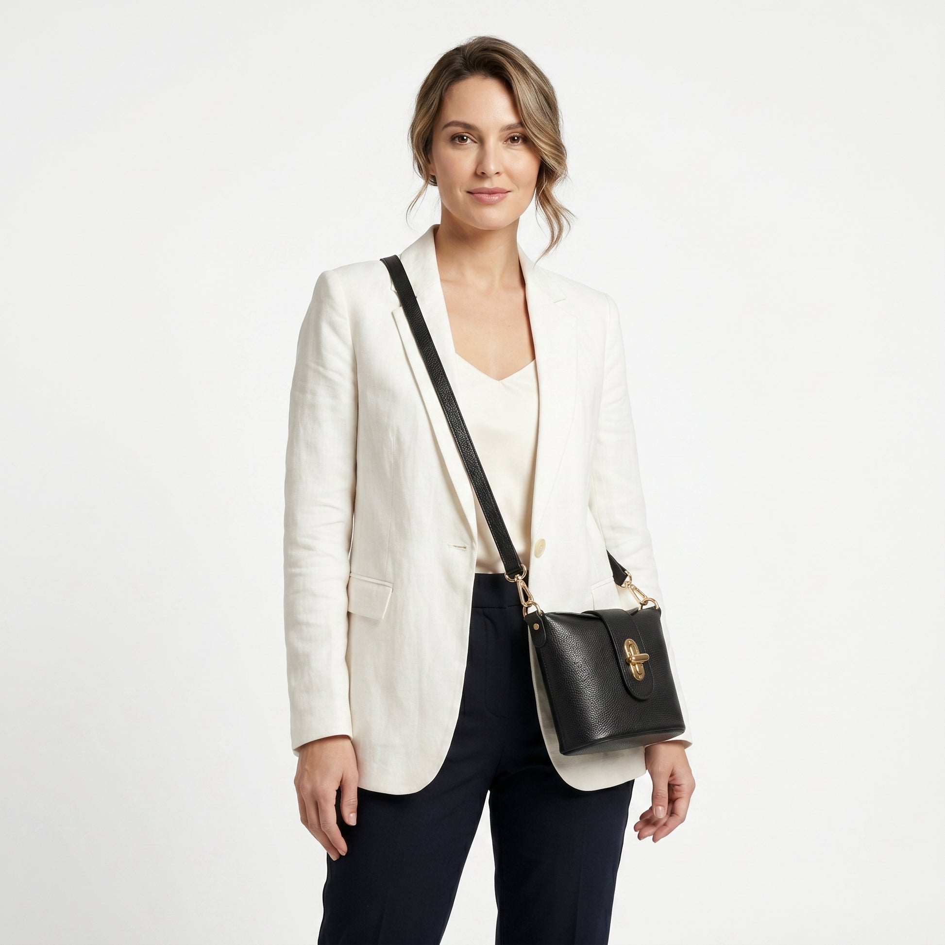 Emma borsa donna vera pelle con chiusura a torsione – vista 9