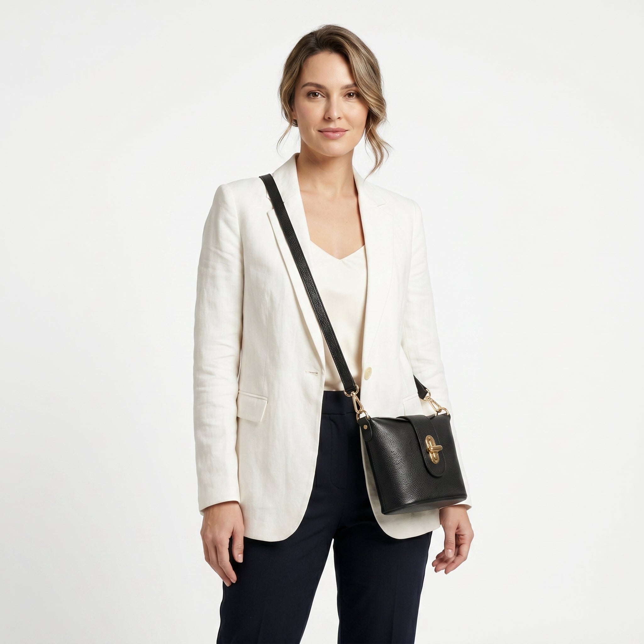 Emma borsa donna vera pelle con chiusura a torsione – vista 9