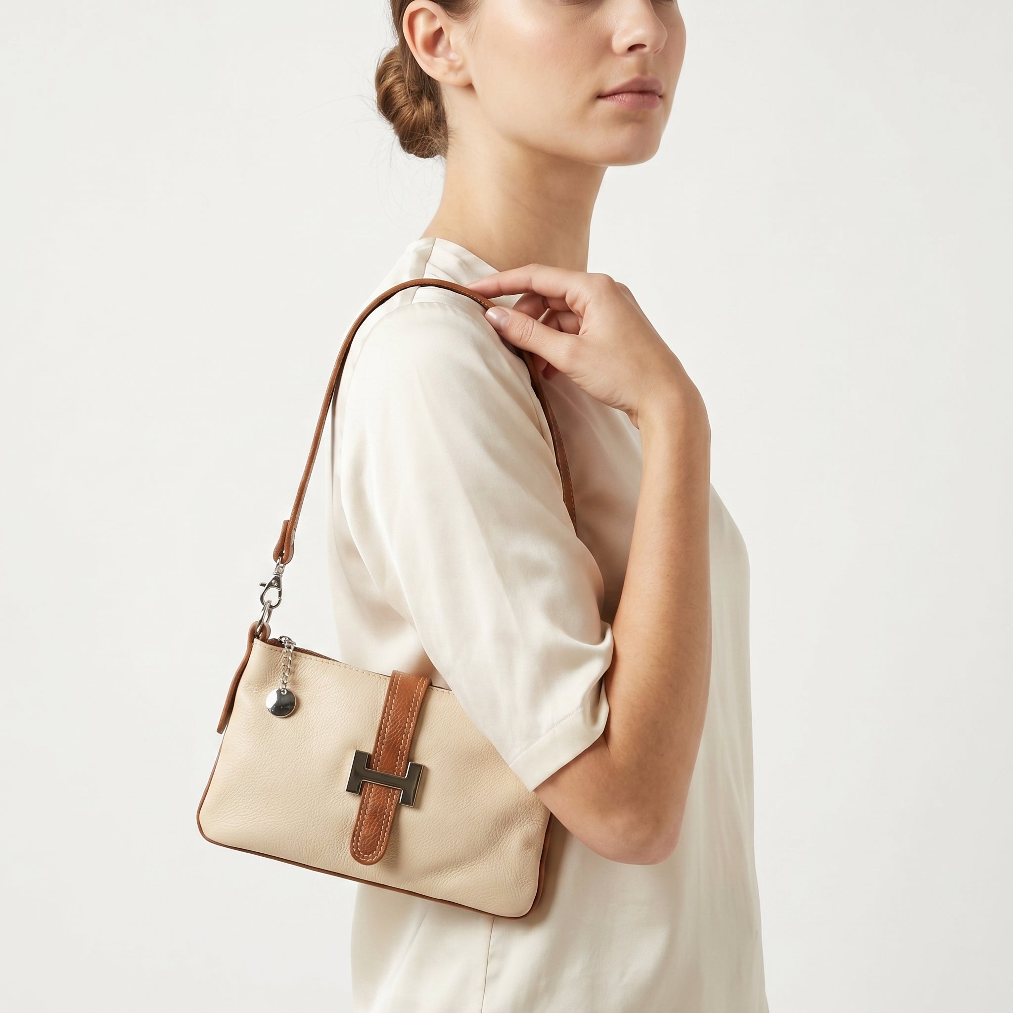 Borsa a Spalla da Donna Matilde in Vera Pelle