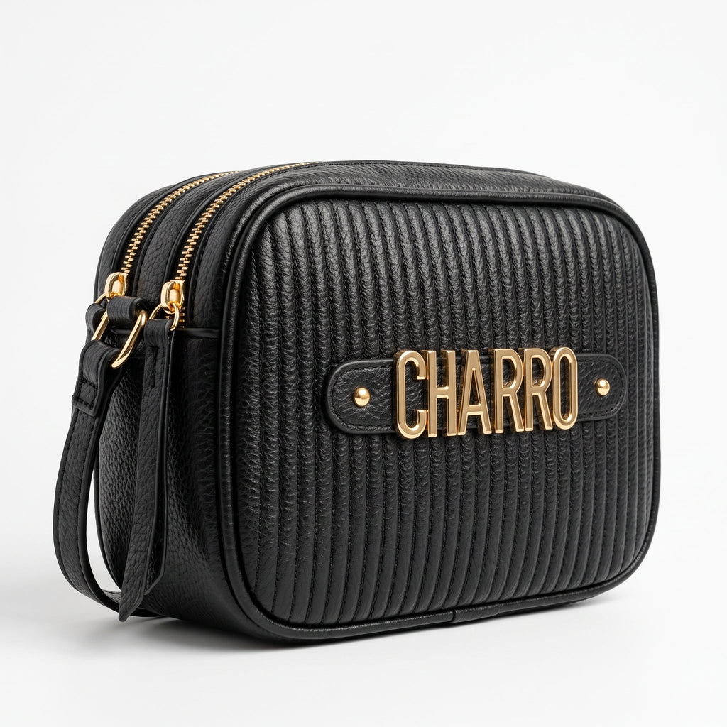 Mini Borsa Crossbody Charro con Doppia Zip e Logo in Metallo - Stile Donna Bags