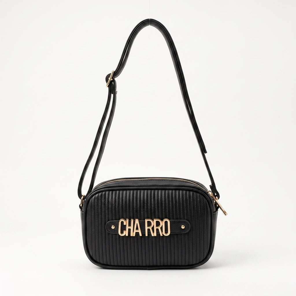 Mini Borsa Crossbody Charro con Doppia Zip e Logo in Metallo - Stile Donna Bags