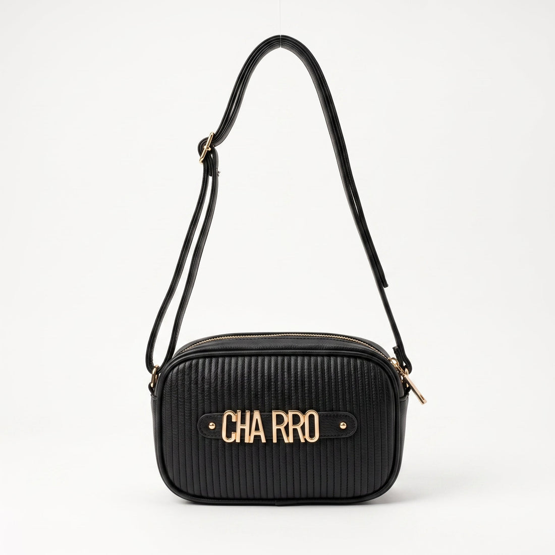 Mini Borsa Crossbody Charro con Doppia Zip e Logo in Metallo