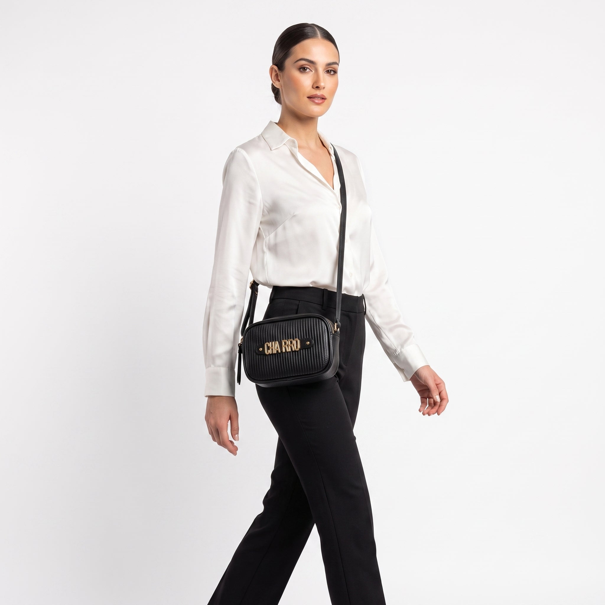 Mini Borsa Crossbody Charro con Doppia Zip e Logo in Metallo - Stile Donna Bags