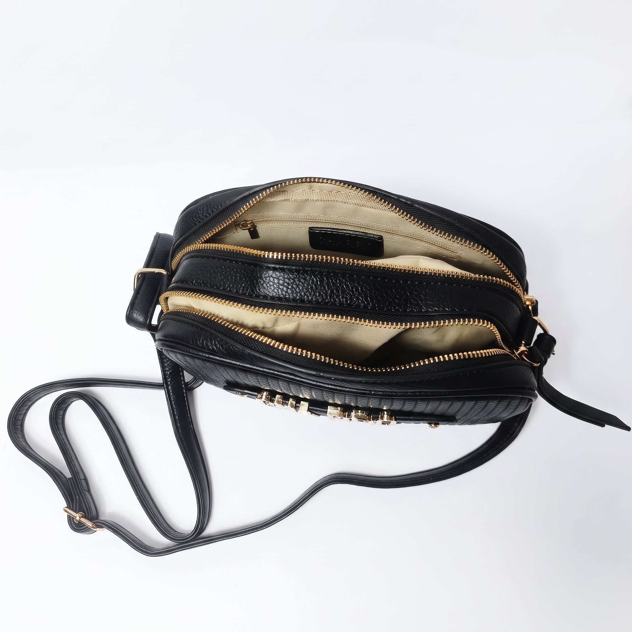 Mini Borsa Crossbody Charro con Doppia Zip e Logo in Metallo - Stile Donna Bags