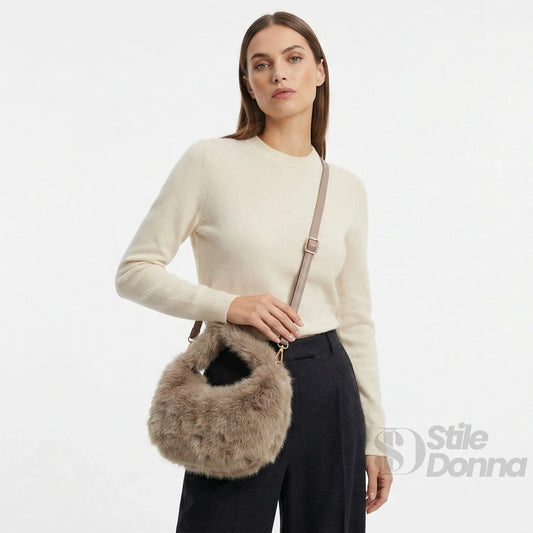 mini-hobo-in-pelliccia-sintetica-borsa-finta-835 - Stile Donna Bags