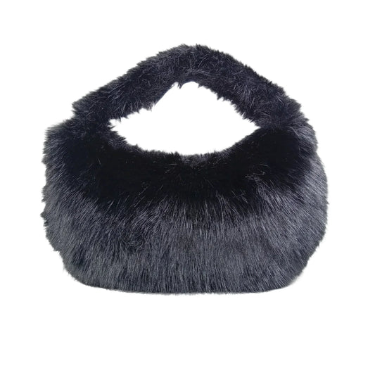 mini-hobo-in-pelliccia-sintetica-borsa-morbido-pelo-886 - Stile Donna Bags