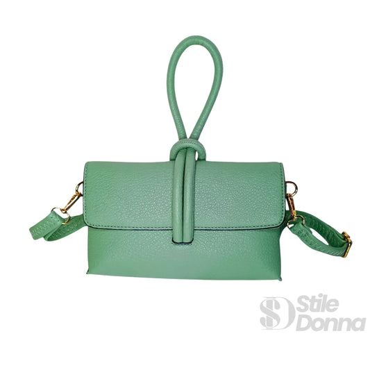 pochette-in-pelle-verde-menta-da-donna-borsa-tracolla-670 - Stile Donna Bags