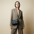 Pouch Clutch in Ecopelle con Catena Finitura Color Argento - Stile Donna Bags