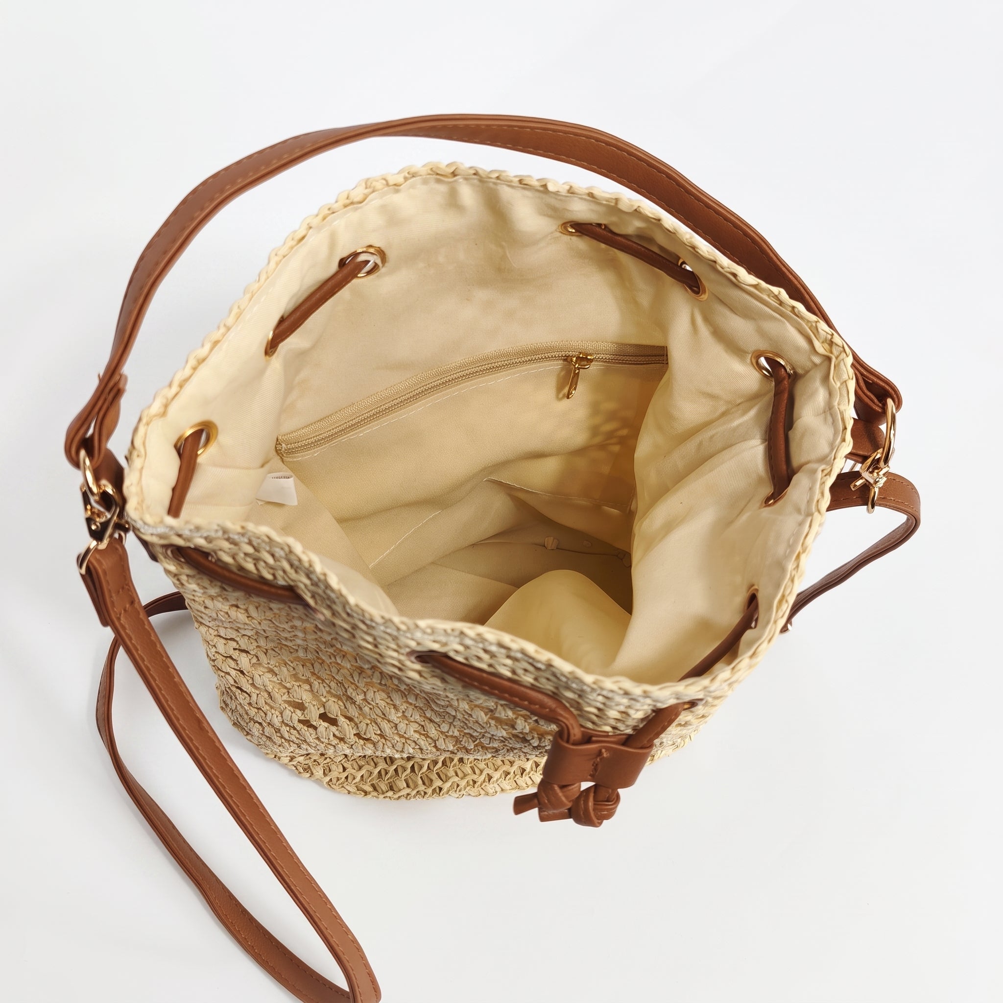 Stile Donna Bags - Borsa Secchiello in Paglia - Stile Donna Bags