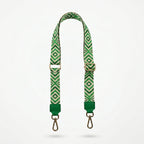 Tracolla per Borsa con Fantasia Geometrica Verde — Stile Donna Bags - Stile Donna Bags