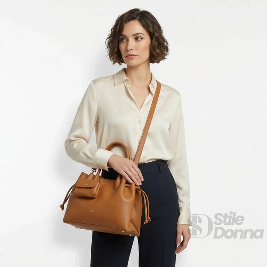 yy-coveri-borsa-a-mano-strutturata-color-cuoio-con-tracolla-803 - Stile Donna Bags